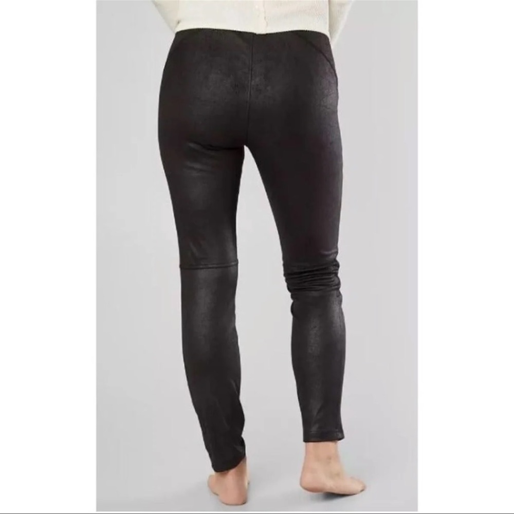 Free People “Never Let It Go” Faux Suede/Leather Leggings NWOT - Picture 4 of 10